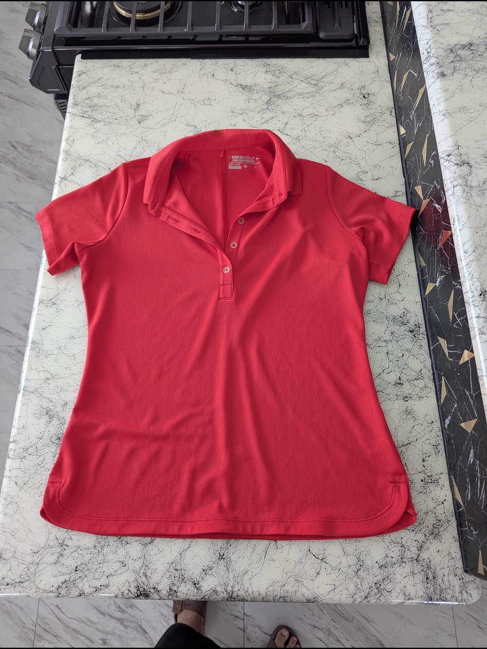 Nike Dri-FIT Women's Red Polo Top